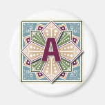 Geometrischer Buchstabe ein Vingate Intaglio Magnets