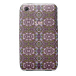 Geometrischer Entwurf der Malvenfarben iPhone 3 Case-Mate Hülle