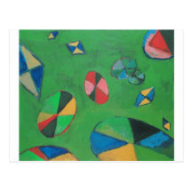 Geometrischer Lotus-Teich (geometrischer Expressio Postkarten