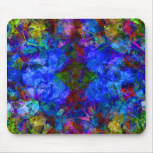 Geometrisches abstraktes helles Blau Mousepad