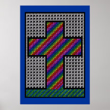 Geometrisches Kreuz Posterdrucke