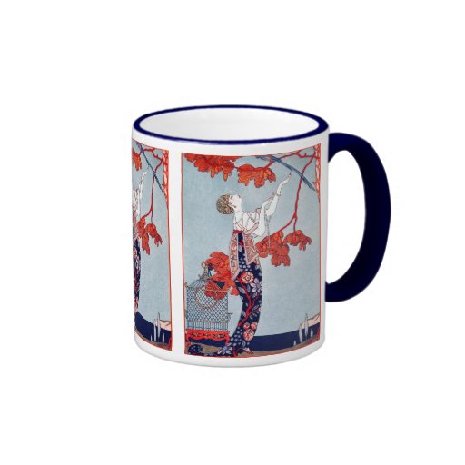 George Barbier "L'Oiseau Volage" 1914 Teetasse