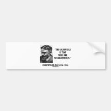 George Bernard Shaw-goldene Regel keine goldenen R Auto Sticker