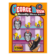George Bush - Reporter-Schuh-Wurfs-Angriff! Postkarte