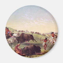 George Catlin - Büffel-Jagd Magnete