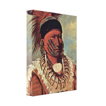 George Catlin - weißer Wolken-Kopf des Iowas Galerie Faltleinwand
