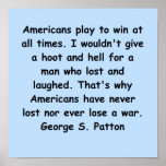 George s patton Zitat Plakat