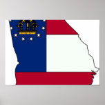 Georgia-Flaggen-Karte Posterdrucke