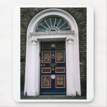 Georgische Dublin-Tür, Merrion Quadrat. Dublin Irl Mousepads