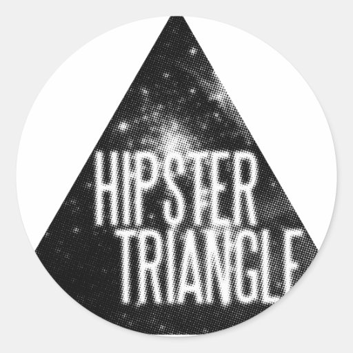 Gerade ein anderes Hipster-Dreieck Runder Aufkleber