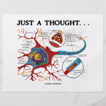 Gerade ein Gedanke… (Neuron/Synapse) Bedruckte Flyer