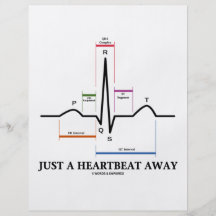 Gerade ein Herzschlag weg (EKG/ECG) Personalisierte Flyer