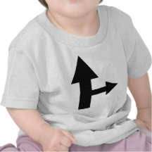 gerade und rechte Ikone des Pfeiles Tshirt