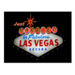 Gerade verheiratet in den Vegas-Hochzeits-Karten Postkarten