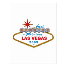 Gerade verheiratet in fabelhaftem Las Vegas 2009 Postkarten