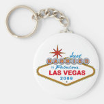 Gerade verheiratet in fabelhaftem Las Vegas 2009 Schlüsselbänder