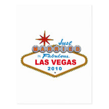 Gerade verheiratet in fabelhaftem Las Vegas 2010 Postkarte