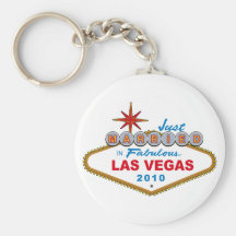 Gerade verheiratet in fabelhaftem Las Vegas 2010 Schlüsselbänder