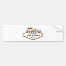 Gerade verheiratet in fabelhaftem Las Vegas 2011 Autoaufkleber