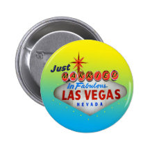 Gerade verheiratet in Vegas-Knopf Buttons