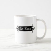 Gerade verheiratet kaffeetasse