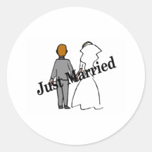 Gerade verheiratet (Paare) Runder Sticker