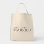 Gerade verheiratet (rosa Herz-Rolle) Tasche
