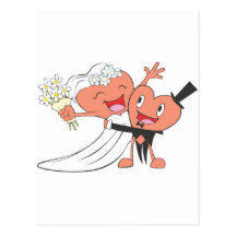 Gerade verheiratete coole gerade verheiratete Klei Postkarte