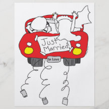 Gerade verheiratete Geschenke und Kleid Individuelle Flyer