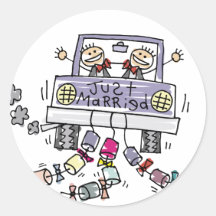 Gerade verheiratete homosexuelle Gastgeschenke Hoc Sticker