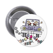 Gerade verheiratete homosexuelle Gastgeschenke Hoc Anstecknadelbuttons