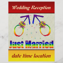 Gerade verheiratete homosexuelle Männer Flyer