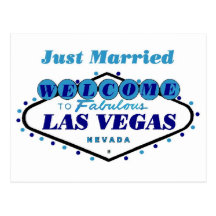 GERADE VERHEIRATETE Las- Vegaspostkarte