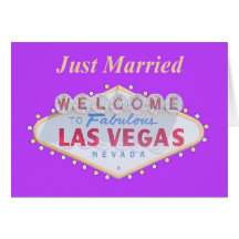 Gerade verheiratete traditionelle Las- Vegaszeiche