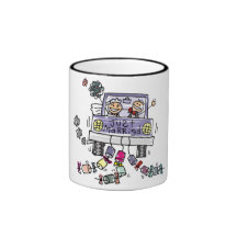 Gerade verheirateter Becher Haferl