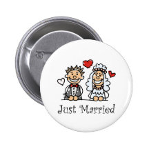 Gerade verheirateter Knopf Buttons