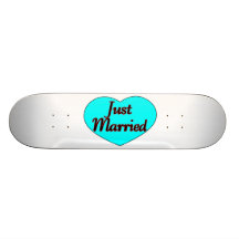 Gerade verheiratetes Herz Personalisiertes Skatedeck