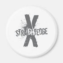 Gerader Rand X dunkelgrau Kühlschrankmagnet