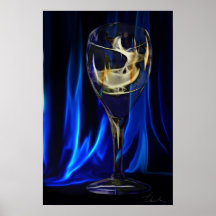 GERAHMTER BLAUER WEIN-DRUCK POSTERDRUCKE