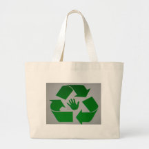 Gerecyceltes Handprint Leinentaschen