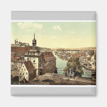 Gerichtsgebäude, Bamberg, Bayern, Deutschland Vint Kühlschrankmagnet