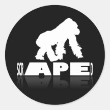 Gerieben - AFFE Aufkleber