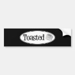 GERÖSTETER Retro Toaster - Schwarzes u. Weiß Auto Sticker
