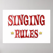 Gesang-Regeln Plakatdruck