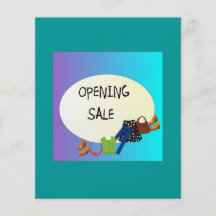 Geschäft, das Sale> Flyer öffnet