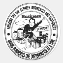 Geschäft passen Siegel auf Runder Sticker