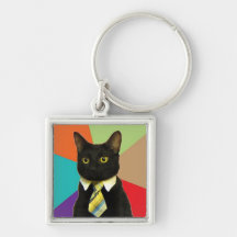 Geschäfts-Katze keychain Schlüsselbänder