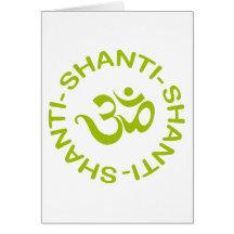 Geschenk OM Shanti Shanti Shanti Karte