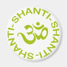 Geschenk OM Shanti Shanti Shanti Kühlschrankmagnet