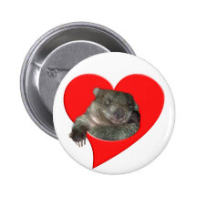 Geschenke des Valentines Tages, Wombat Liebe! Button